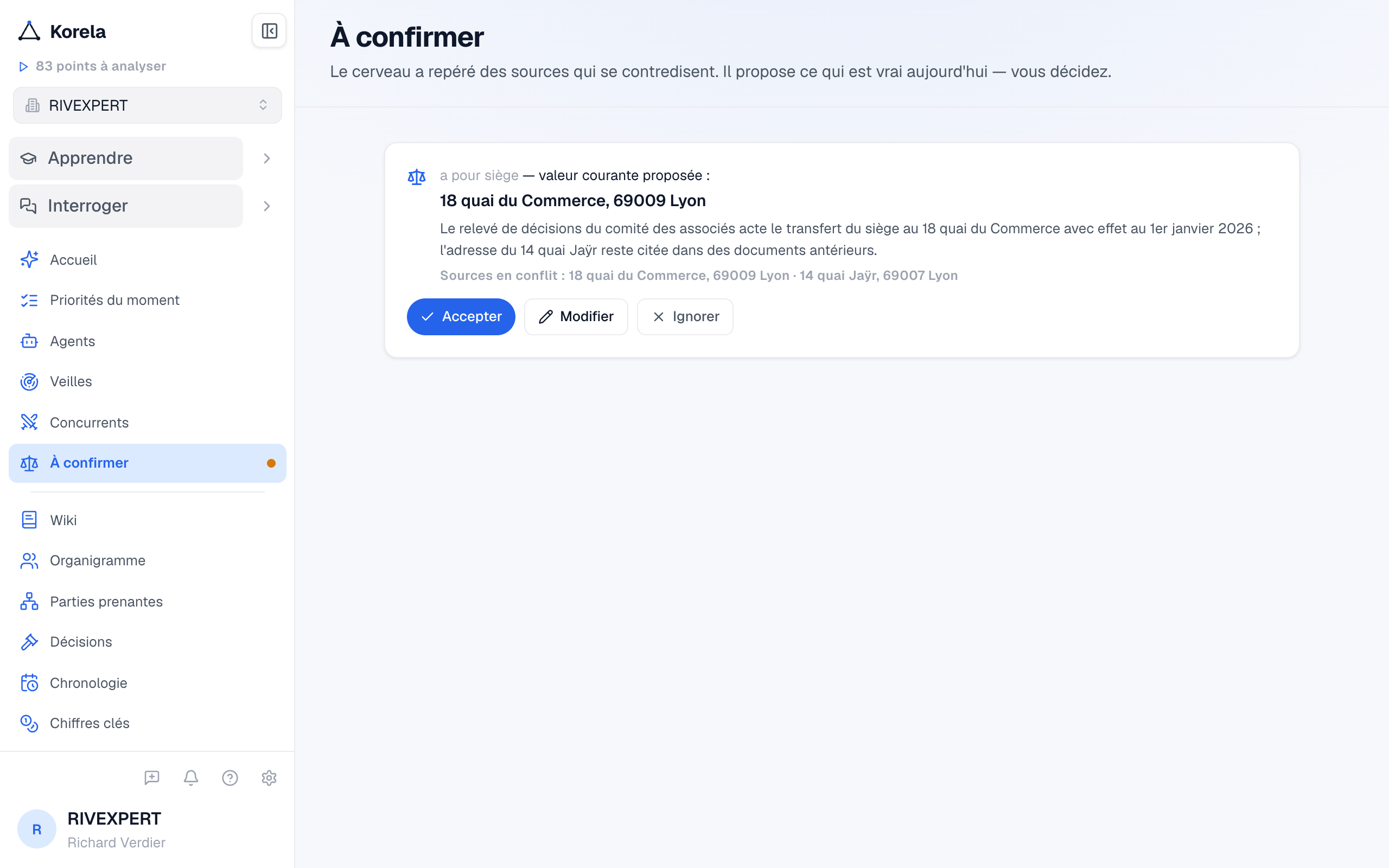 À confirmer : les contradictions repérées par le gardien de cohérence
